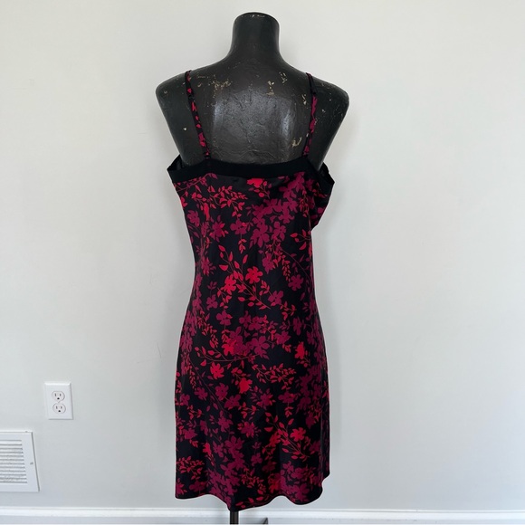 Floral Black and Red Slip Dress - Picture 3 of 4